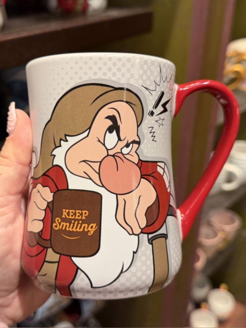 2026 Disney Parks Disney World Seven Dwarfs Grumpy Hate Mornings Mug New